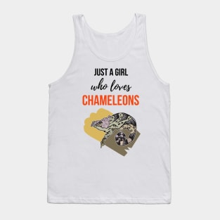 Just A Girl Who Loves Chameleons Tank Top